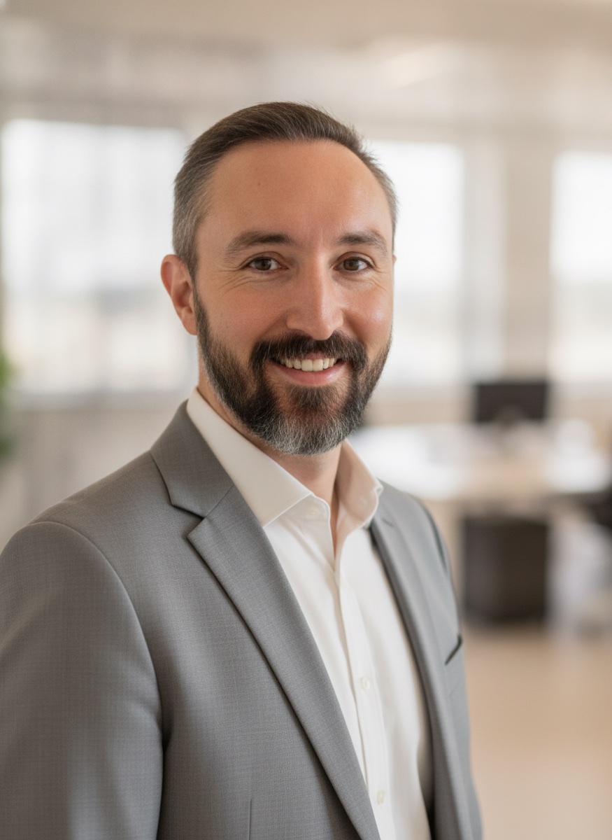 Porträt von Tim Rosen, Gründer von NovaData Solutions, dem KI-Partner für Bau, Immobilien und Handwerk aus Bayern